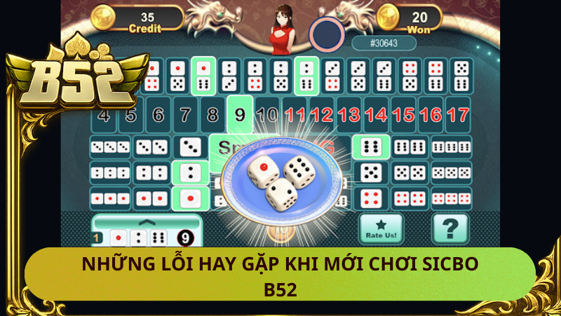 Nhung Loi Hay Gap Khi Moi Choi Sicbo B52